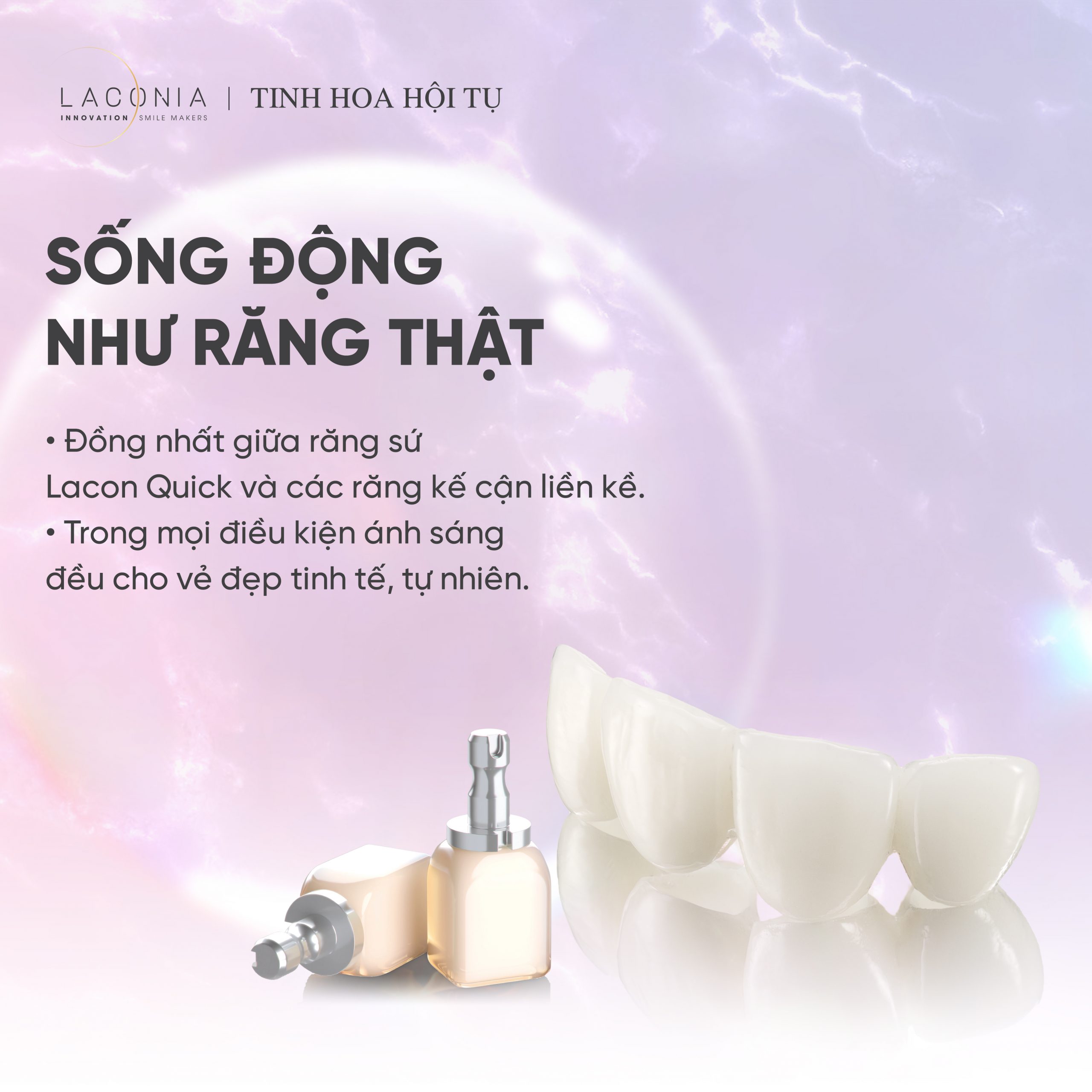 Răng sứ sống động như răng thật